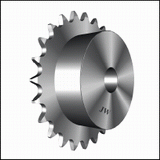 1-1/4 inch Bore 100 Pitch 23 Teeth roller chain sprocket hub on one side Single Strand plain round bore