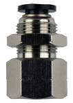 1/4" NPT 5/16" OD Air Fitting Bulkhead Connector Plated Brass Pneumatic Push-to-Connect Air Fitting