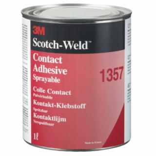 3M 1357 Neoprene High Performance Contact Adhesive, 1 quart can, gray-green