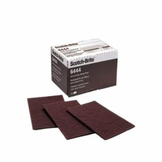 3M Scotch-Brite 6444 Fine Hand Pad, brown aluminum oxide non-woven abrasive pad