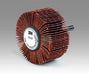 3M Cubitron 747D flap wheel, 3x1x1/4 inch, ceramic medium grade, orange