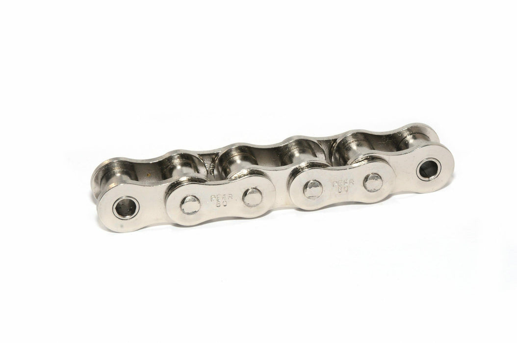 Roller Chain, British Metric ISO, 05B Pitch, Chain, 304 Stainless , 8mm Pitch, 1 Strand,