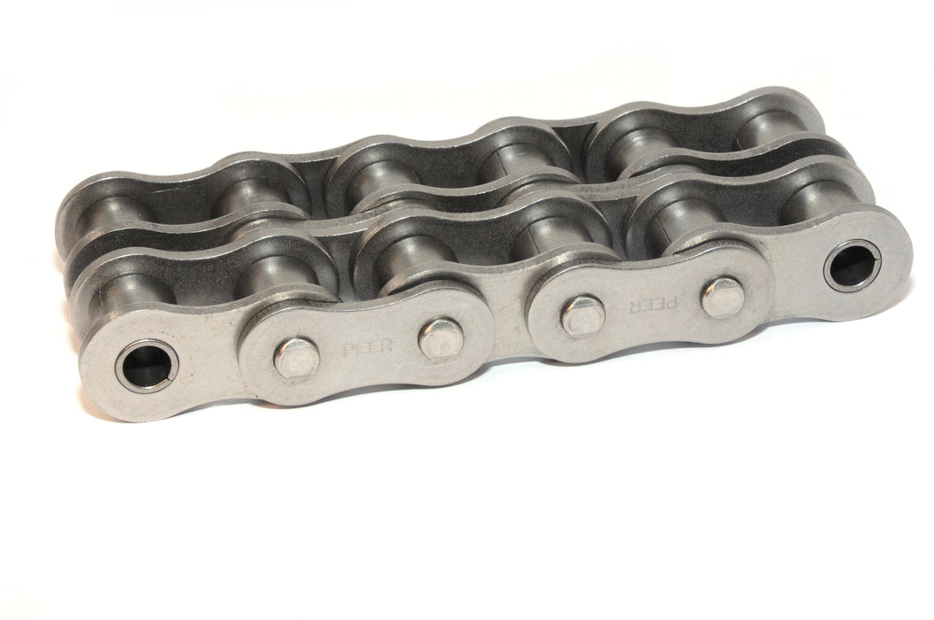 Roller Chain, British Metric ISO, 08B Pitch, Chain, 304 Stainless , 1/2" Pitch, 2 Strands,