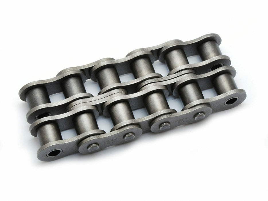 Roller Chain, ANSI Standard, 100 Pitch, Chain, Carbon Steel, 1-1/4" Pitch, 2 Strands,