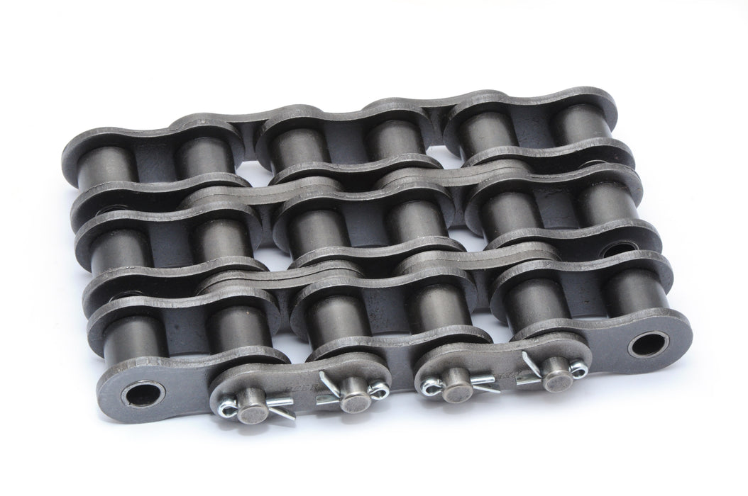 Roller Chain, ANSI Standard, 80 Pitch, Part, Carbon Steel, 1" Pitch, 3 Strands,