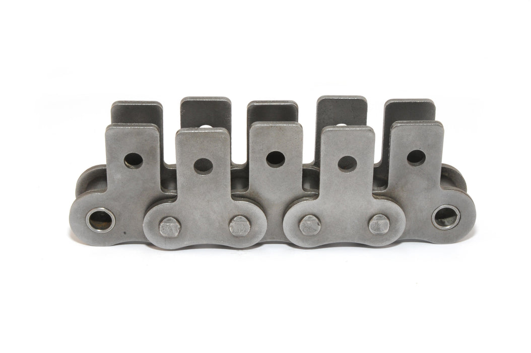 Roller Chain, ANSI Attachment, 100 Pitch, Attachment Chain, Carbon Steel, 1-1/4" Pitch, 1 Strand, SK-1, E4LR