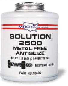 MRO Solutions Solution 2500 Metal Free Anti-Seize Compound 1 lb Brush Top Can
