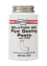 MRO Solutions Solution 425 Pipe Sealing Paste with Teflon 16 oz Brush Top Can