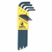 Bondhus Ball End L-Wrench Set, ProGuard Finish, 1/16 in to 1/4 in, SAE, 10-Pc Set