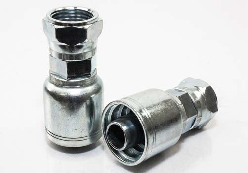 1/2" Hose ID, 9/16"-18 Thread, #6 JIC Thread, Female Swivel, Straight, 