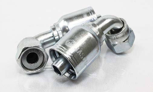 5/16" Hose ID, 11/16"-16 Thread, #6 ORFS Thread, Female Swivel, 90 Elbow, 