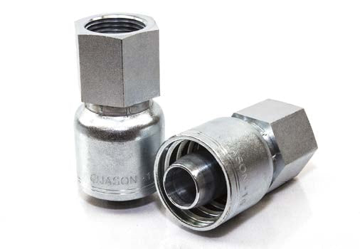 3/8" Hose ID, 1/4"-18 Thread, 1/4" NPTF Thread, Female Rigid, Straight, 