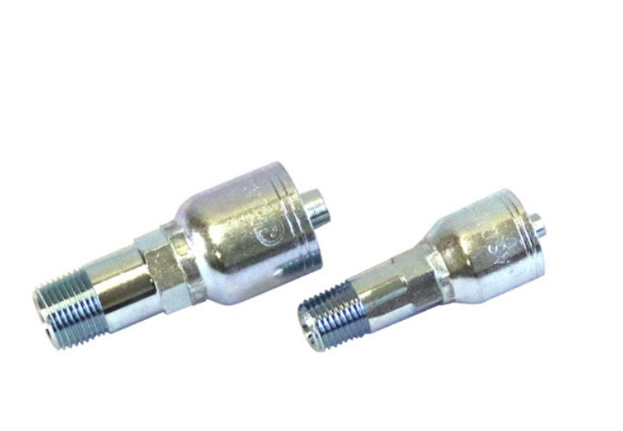 1/4" Hose ID, 1/4"-18 Thread, 1/4" NPTF Thread, Male Rigid, Straight Long, 
