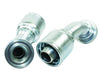 1-1/4" Hose ID, 1-1/4" Flange, 1-1/4" Code 62 Flange, Male Rigid, 45 Elbow, 