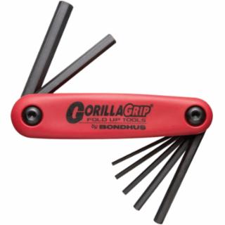 Bondhus GorillaGrip Fold-Ups, 7 per fold-up, Hex Tip, Metric, 2-8 mm