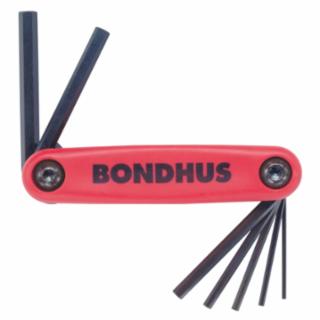 Bondhus GorillaGrip® Fold-Up, 7 per Fold-Up, Hex Tip, Metric, 1-1/2 mm to 6 mm