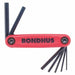 Bondhus GorillaGrip® Fold-Up, 7 per Fold-Up, Hex Tip, Metric, 1-1/2 mm to 6 mm