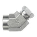 Steel, SAE J514 NPSM Swivel 45° Female Elbow, 1/4" Female NPTF x 1/4" Female NPSM Swivel