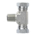 Steel, SAE J514 NPSM Swivel Male Branch Tee, 1" Male NPTF 30° x 1" Female NPSM Swivel x 1" Female NPSM Swivel