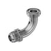 Steel, SAE J514 37° Flare 90° Code 61 Flange Swept Elbow, 3/4" Male JIC x 1-1/4" Split Flange Head