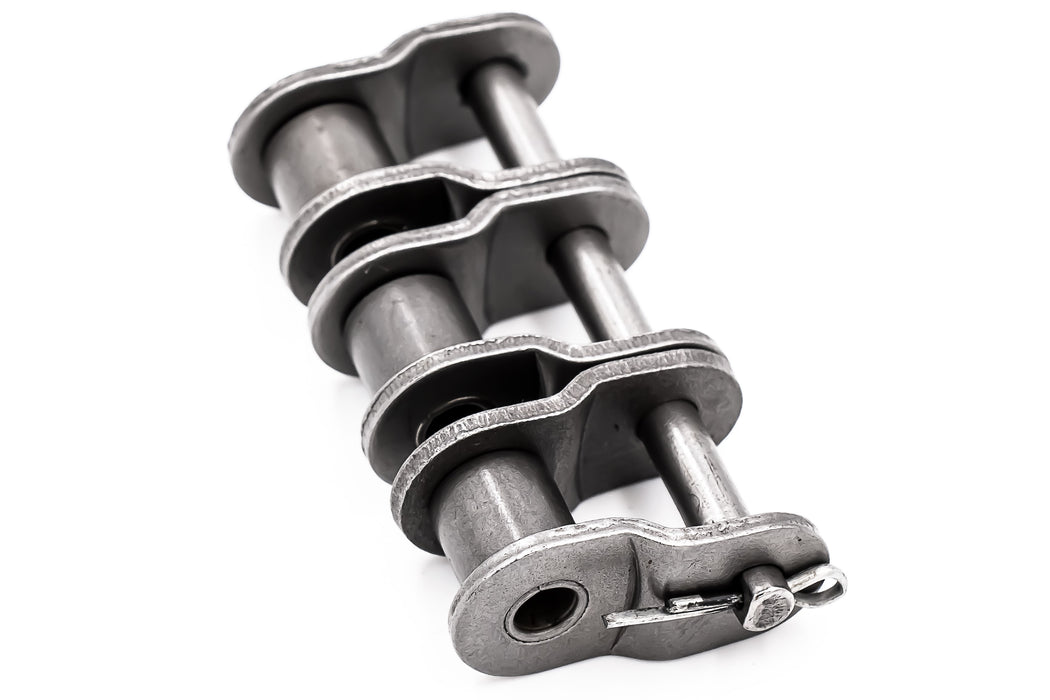 Roller Chain, ANSI Standard, 180 Pitch, Part, Carbon Steel, 2-1/4" Pitch, 3 Strands,