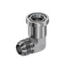 Steel, SAE J514 37° Flare Code 62 Flange 90° Forged Elbow, 2" Male JIC x 1-1/2" Split Flange Head