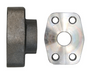 Steel, NPTF 4-Bolt Flange Code 62 Flat Face, 3/4" Female NPTF x 3/4" Pad Size