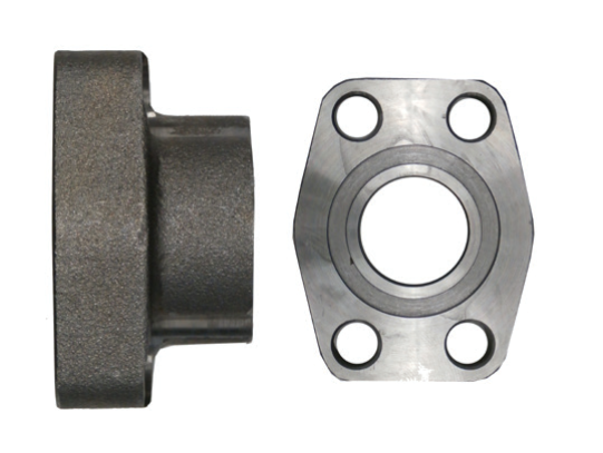 Steel, SAE Port 4-Bolt Flange Code 61 O-Ring Face, 1-5/8-12 Female ORB x 1-1/4" Pad Size