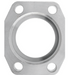 Steel, Flat Socket Pipe Weld 4-Bolt Flange Code 61 O-Ring Face, 3-1/2" Pipe Weld x 3-1/2" Pad Size