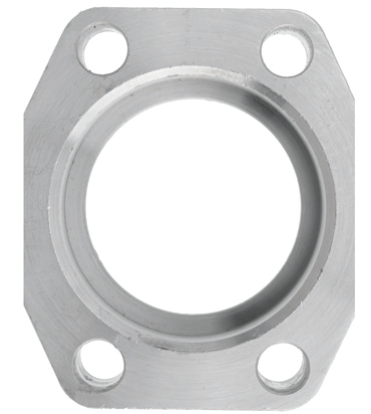 Steel, Flat Socket Pipe Weld 4-Bolt Flange Code 61 O-Ring Face, 3" Pipe Weld x 3" Pad Size