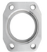 Steel, Flat Socket Pipe Weld 4-Bolt Flange Code 61 Flat Face, 3" Pipe Weld x 3" Pad Size