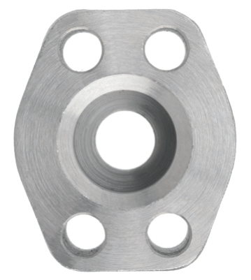 Steel, Flat Socket Pipe Weld 4-Bolt Flange Code 61 O-Ring Face, 3/4" Pipe Weld x 3/4" Pad Size