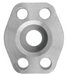 Steel, Flat Socket Pipe Weld 4-Bolt Flange Code 61 O-Ring Face, 3/4" Pipe Weld x 3/4" Pad Size