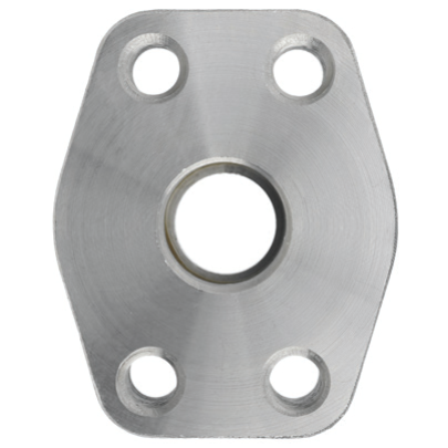Steel, Flat Socket Tube Weld 4-Bolt Flange Code 61 Flat Face, 1-1/2" Tube Weld x 1-1/2" Pad Size