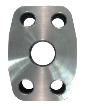 Steel, Gauge 4-Bolt Flange Spacer Code 61 Dual Face, 1/4-18 NPTF Female NPTF, 7/16-20 UNF-2B Female O-Ring Boss x 1-1/2" Pad Size
