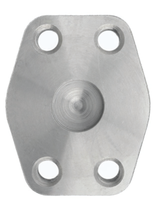 Steel, 4-Bolt Blanking Flange Code 61 Flat Face, 1-1/2" Pad Size
