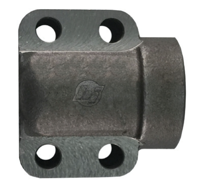 Steel, NPTF 4-Bolt Flange Elbow Code 61 O-Ring Face, 1" Female NPTF x 1" Pad Size