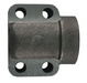 Steel, NPTF 4-Bolt Flange Elbow Code 61 O-Ring Face, 1-1/4" Female NPTF x 1-1/4" Pad Size
