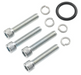 Steel, SAE J518 Code 61/62 Flange Hardware Kit with Socket Head Bolts, 2-1/2" Flange Size, 8X2.25 Bolts