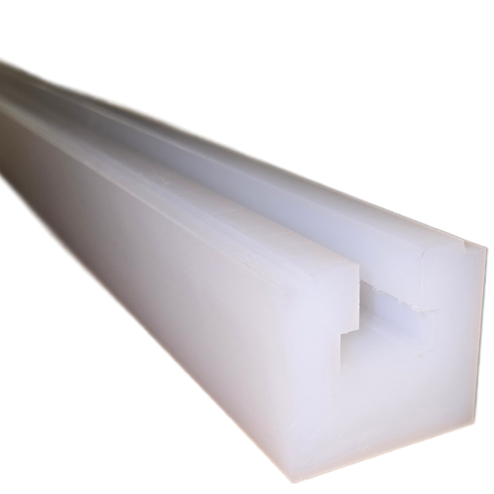 CCU40L120 White UHMW Captured Chain Guide 10ft Long
