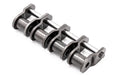 Roller Chain, ANSI Standard, 25 Pitch, Part, Carbon Steel, 1/4" Pitch, 1 Strand,