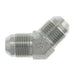 Stainless Steel, SAE J514 37° Flare 45° Union Elbow, 3/8" Male JIC x 3/8" Male JIC