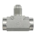 Stainless Steel, SAE J514 37° Flare Female Branch Tee, 1/2" Female NPTF x 1/2" Female NPTF x 1/2" Male JIC