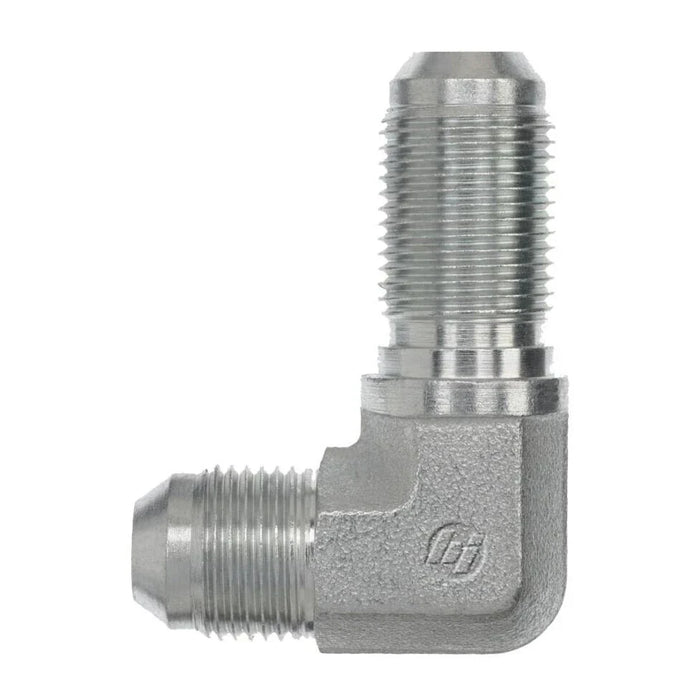 Stainless Steel, SAE J514 37° Flare Bulkhead 90° Elbow, 2" Male JIC x 2" Male JIC