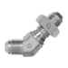 Steel, SAE J514 37° Flare Bulkhead Run Tee With Lock Nut, 5/8" Male JIC