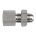 Stainless Steel, SAE J514 Flared Tube Female Bulkhead, 2" Female NPTF x 2" Male JIC