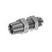 Steel, SAE J514 Flared Tube Male Bulkhead, 1/8" Male NPTF 30° x 1/4" Male JIC
