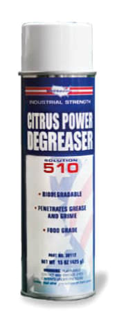 MRO Solutions Solution 510 Citrus Power Degreaser 15 oz 20 oz Aerosol Can