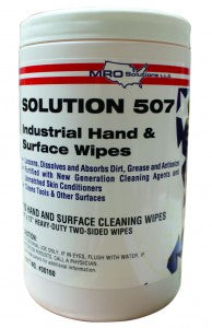 MRO Solutions Solution 507 Industrial Hand and Surface Wipes 70 Wipes Tub