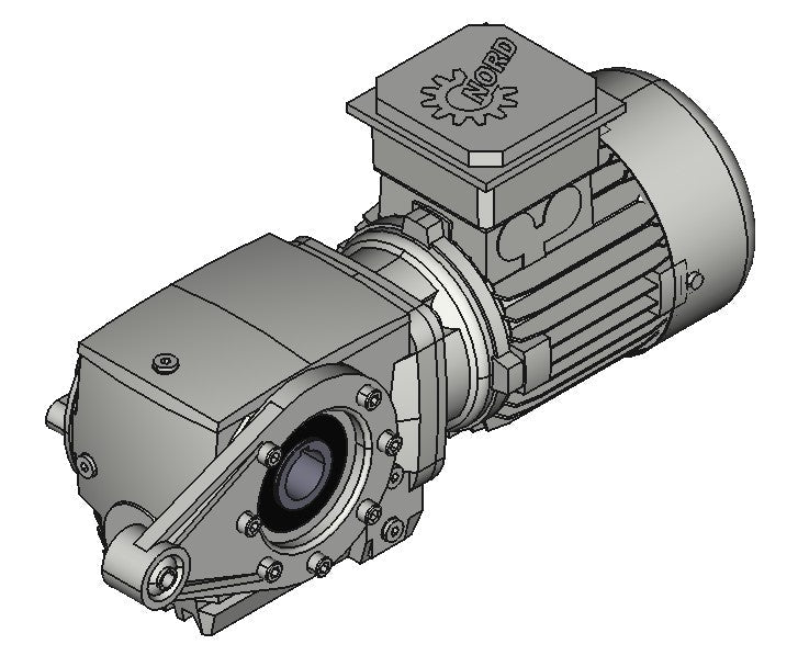 Nord 3017-16SS 1 HP, 9.41:1 ratio, 1.25" bore Helical-Worm Gearmotor Washdown - Power Motion